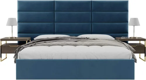 Vista 30 de Vänt - Paneles tapizados de cabecera para montar en la pared, diseño Elizabeth, 120 x 46 pulgadas, configuración de 16 paneles individuales
