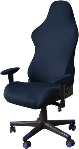 Vista 12 de Fundas para sillas de juegos con fundas para reposabrazos, protector elástico para silla de escritorio de computadora de oficina, tela de poliéster