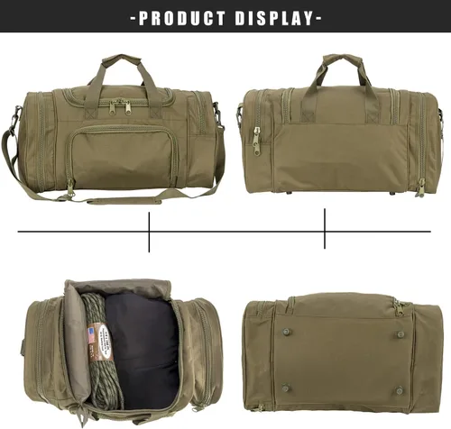 Vista 5 de Bolsa de gimnasio para hombres y mujeres con compartimento para zapatos, deporte, fin de semana, viajes, durante la noche, bolsa de transporte