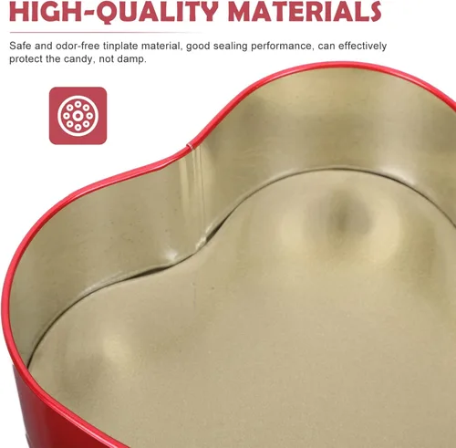 Vista 8 de Caja vacía de metal con forma de corazón: 10 unids cajas de chocolate de caramelo latas con tapa cosméticos latas Día de San Valentín regalos