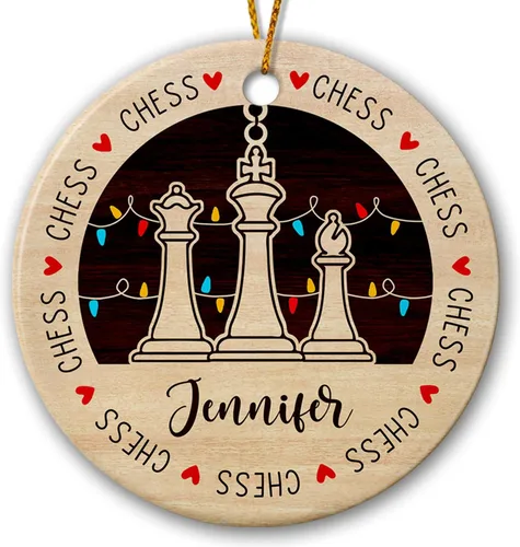 Vista 11 de Adorno de cerámica de bádminton de Navidad, regalos personalizados para jugadores de bádminton, árbol de Navidad colgante de bádminton, adorno