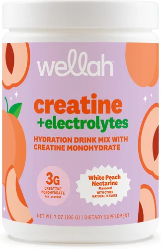 Vista 16 de Wellah Creatina + electrolitos en polvo (Blue Hawaii) 30 porciones - Mezcla de bebida de hidratación con 0.11 onzas de monohidrato de creatina