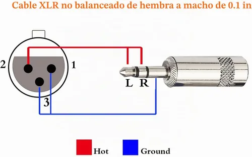 Vista 3 de Cable de XLR a 3.5mm (1/8 pulgadas) estéreo para micrófonos para videocámaras, cámaras DSLR, dispositivo de grabación de computadora y más - 1.6
