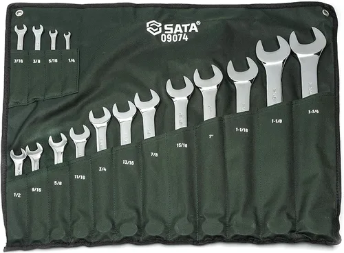 Vista 4 de SATA - ST09022SJ - Juego de llaves inglesas de combinación métrica con estante, de cromo pulido, de 0.31 a 0.86 pulgadas.