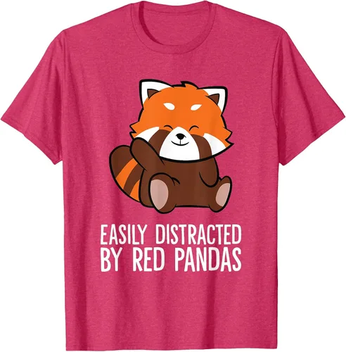 Vista 10 de Red Panda Love Easily Distracted By Red Pandas T-Shirt Asphalt Grey