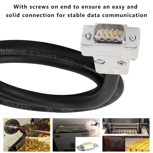 Vista 5 de XMSJSIY Cable adaptador de conector DB9 D-SUB 9Pin RS232 RS485-22AWG (macho DB9)