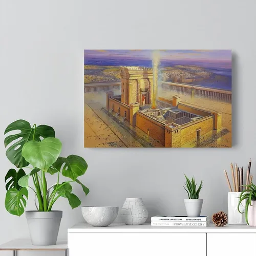 Vista 7 de Póster artístico del templo de Jerusalén, el templo de Salomón en el antiguo Israel, creencia del arte religioso, póster vintage para pared, lienzo