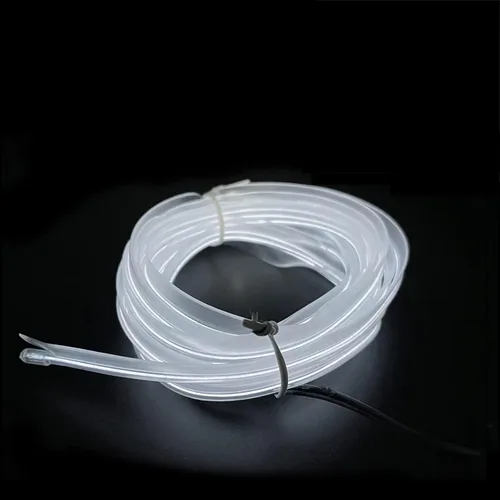 Vista 13 de El - Tira de luces LED de neón para auto, tira de luces LED para interior y exterior de automóvil, cable frío de 12 V para decoración