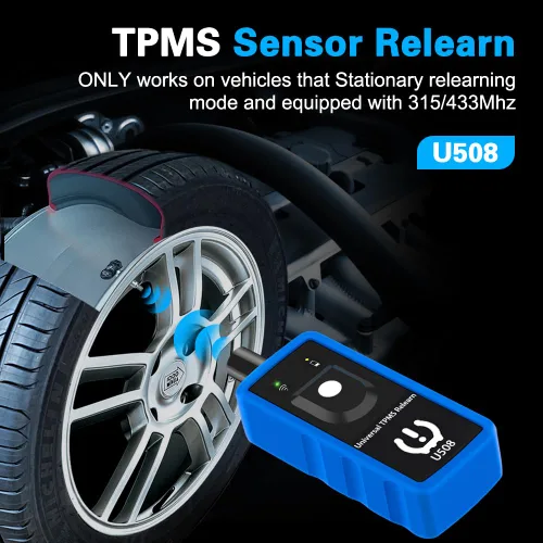 Vista 2 de TRISCO U508 Herramienta de Aprendizaje TPMS Universal para GM Jeep y Ford Chrysler Dodge, Sensor de Presión de Neumáticos TPMS, Herramienta