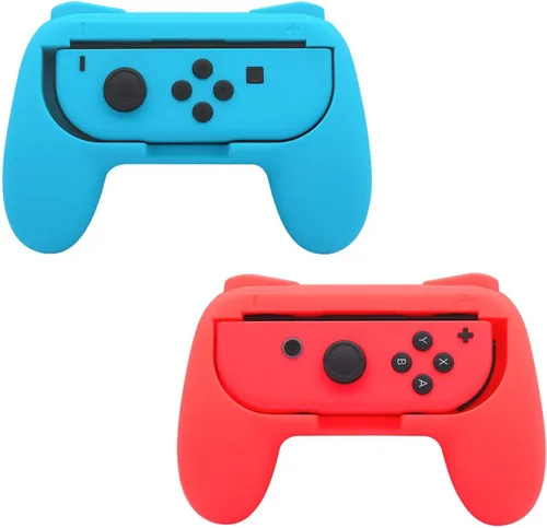 Vista 2 de Beastron Joy Con Grips compatible con Nintendo Switch kit de mango para Nintendo Game Switch Joy Con 4 unidades acabado mate