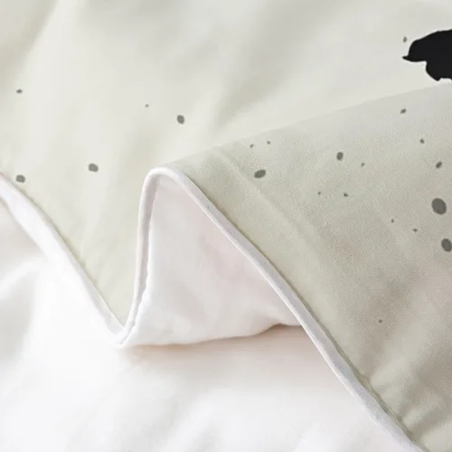 Vista 63 de Funda de edredón de árbol de Navidad 100% algodón natural, juego de ropa de cama de copos de nieve de Navidad para niños y niñas, funda de edredón