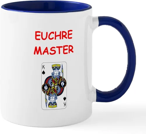 Vista 93 de CafePress Euchre Champ Mugs Taza de café de cerámica de 11 oz (11.0 fl oz)