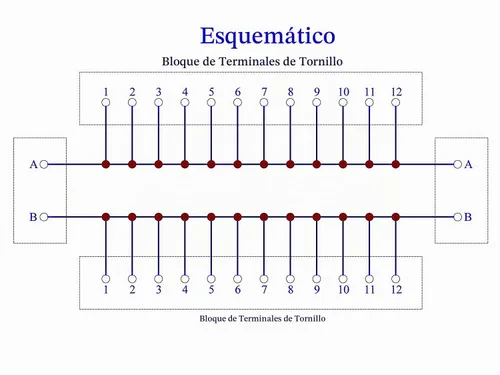 Vista 2 de Posición del módulo 30A/300V 2x12 de la caja de distribución del bloque de terminales de tornillo