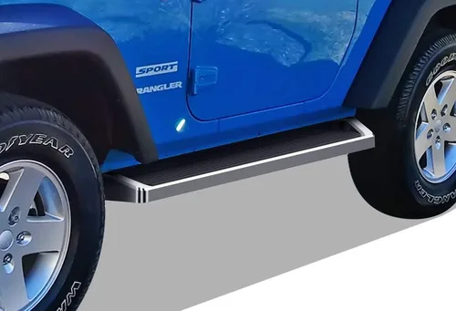 Vista 9 de iBoard estribos para Jeep Wrangler Sport Utility 2007-2017, 2 puertas, Negro