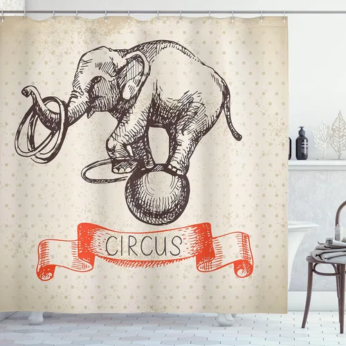 Vista 21 de set de cortina para baño decorativa de tela de poliéster con ganchos