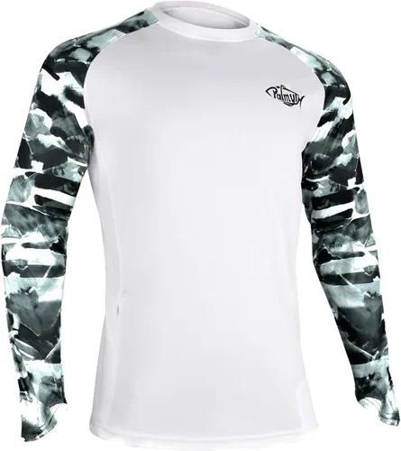 Vista 13 de Palmyth - Camiseta de pesca para hombre, con manga larga, protección solar ultravioleta FPU 50+, con bolsillo
