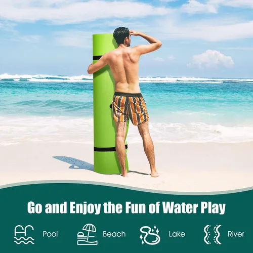 Vista 5 de GYMAX Floating Water Mat Verde