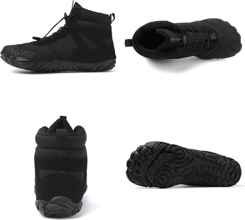 Vista 3 de Dinint Zapatos descalzos para hombres y mujeres, puntera ancha, para invierno, minimalista, para senderos, acolchados, cálidos, casuales