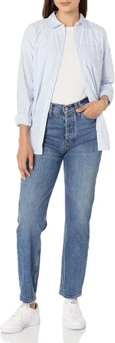 Vista 3 de Tienda Essentials - Camisa de popelina con botones, de manga larga y ajuste clásico para mujer