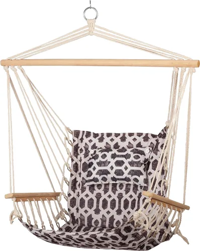 Vista 8 de Backyard Expressions - Columpio reversible para colgar – máximo 275 libras – Barra esparcidora de madera – para cualquier espacio