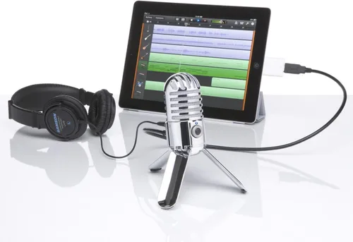 Vista 4 de Micrófono de condensador USB Samson Meteor para podcasting, grabación de podcast, escritorio