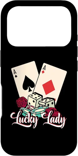 Vista 30 de Lucky Lady Poker Player Gambling Casino Gambler Case for iPhone 16