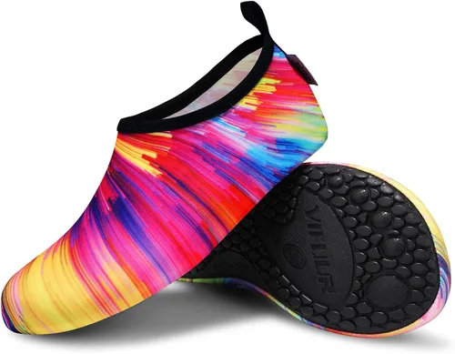Vista 6 de VIFUUR - Zapatos para deportes acuáticos, calcetines acuáticos, de secado rápido, para yoga, con sensación de andar descalzo, sin cordones