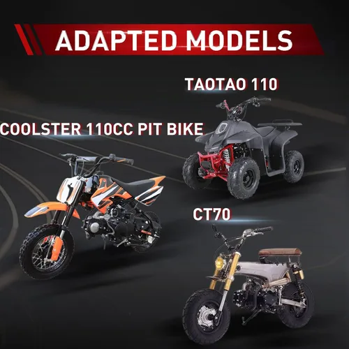 Vista 6 de WOOSTAR Motocicleta 420-10T Piñón delantero 0.669 in para 50cc 70cc 90cc 110cc 125cc Dirt Pit Bike Mini Bike ATV 4 ruedas ciclomotor