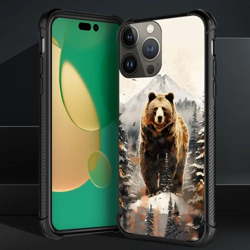 Vista 154 de Funda compatible con iPhone 15, diseño de elefantes africanos, diseño increíble a prueba de golpes, antiarañazos, carcasa trasera de policarbonato