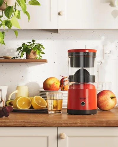 Vista 5 de Exprimidor de cítricos recargables - Exprimidor portátil con USB y cepillo de limpieza para naranja, limón, pomelo