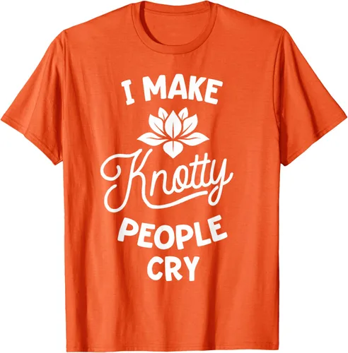 Vista 73 de Camiseta divertida de terapia de masaje I Make Knotty People Cry, Negro, S