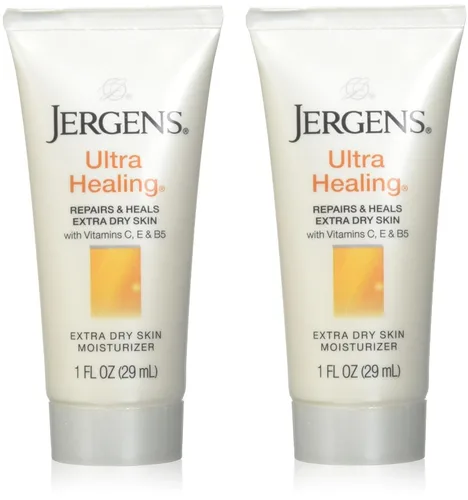 Vista 3 de Jergens Loción ultra curativa, manos y cuerpo, crema hidratante de tamaño de viaje para piel seca, para absorción en piel extra seca, uso después