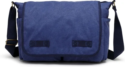 Vista 4 de Sechunk Bolso bandolera grande de lona, bolso cruzado