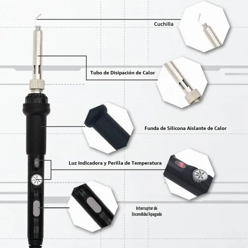 Vista 2 de Cuchillo caliente eléctrico cortador de plástico herramienta