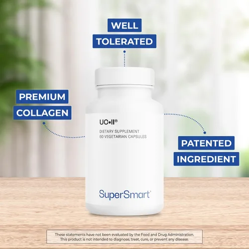 Vista 3 de Supersmart Suplemento UC II de 40 mg por día (colágeno premium), suplemento de colágeno tipo II sin desnaturalizar, sin OMG y sin gluten, 60