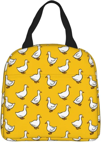 Vista 32 de Lonchera con diseño a cuadros azules aislada, bolsa térmica para almuerzo para adultos, niños, niñas, mujeres, oficina, trabajo, escuela, picnic