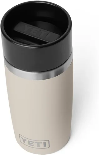 Vista 52 de YETI Rambler - Botella de viaje de 8 onzas, acero inoxidable, aislada al vacío con tapa a prueba de fugas, color negro