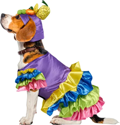 Vista 2 de Rubies Disfraz brasileño de bomba para mascotas para perros o gatos, talla S