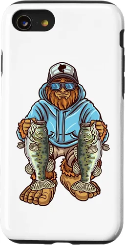 Vista 18 de Funda para iPhone 17, diseño de pescador de pie grande