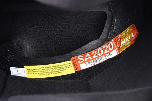 Vista 8 de Conquer Snell SA2020 - Casco de carreras de cara completa aprobado por SA2020 para adultos, hombres y mujeres, color negro, blanco y plateado