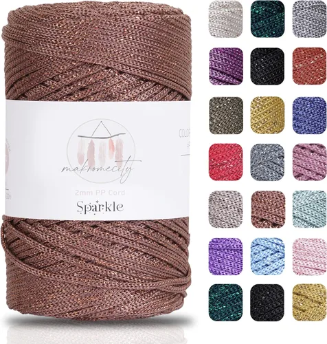 Vista 73 de Makromecity, Cordón de macramé de poliéster de 2 mm x 250 yardas (750 pies) Cordón de macramé de 2 mm de polipropileno para arte y manualidades