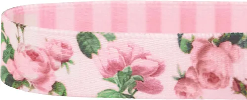 Vista 5 de Blueberry Pet Collar de perro floral rosa, tamaño mediano ajustable, cuello de 14.5 a 20 pulgadas, collar impreso para mascotas para perros medianos