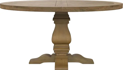 Vista 4 de Coaster Home Furnishings - Florence - Mesa de comedor de pie de granja redonda de madera de pino estilo rústico con patas curvas - Comedor y cocina