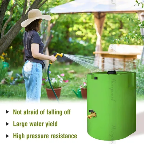 Vista 6 de GHT 3/4 espita para barril de lluvia, kit de espiga de barril de agua de mamparo de latón para piezas de tanque de bricolaje y accesorios