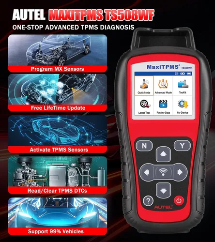 Vista 2 de Autel MaxiTPMS TS508WF Actualización de TS508K TS508 TS501Pro TS408S Programar Sensor MX Leer Borrar DTCs TPMS Reinicio OBD Reaprender Activar TPMS
