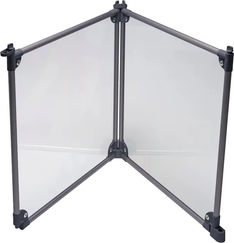 Vista 4 de Front Row Corralito plegable para perros, duradero y portátil, para hacer ejercicio, descansar y jugar, paneles de valla transparentes con varillas