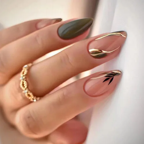 Vista 12 de Uñas postizas cortas de almendra a presión con punta francesa morada, uñas falsas ovaladas con diseños de ondas y diamantes de imitación, uñas