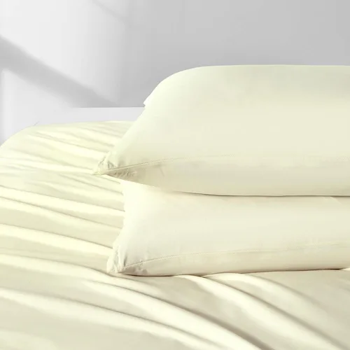 Vista 7 de Paquete de 2 fundas de almohada de microfibra con cremallera, suaves y cómodas, no se encogen, color beige, juego de 2 fundas de almohada estándar