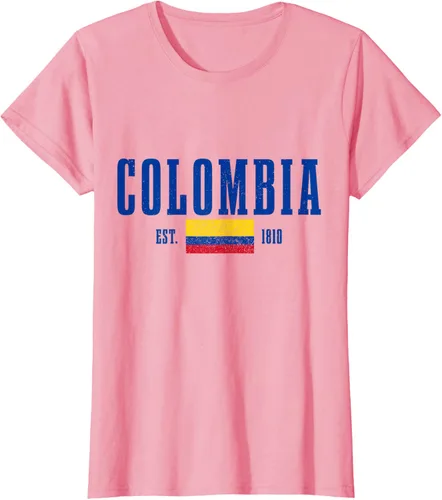 Vista 12 de Colombia Est. 1810 - Camiseta de Colombia Vintage, Negro, S