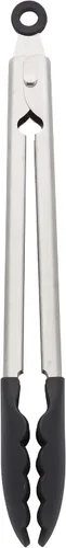 Vista 3 de KitchenAid Pinzas de acero inoxidable con punta de silicona, 12 pulgadas, color negro